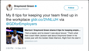 Draymond Green Increase Sales Using Social Media