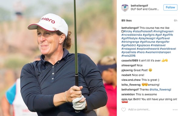 Prominently feature your logo on a golfer to reach your consumers.