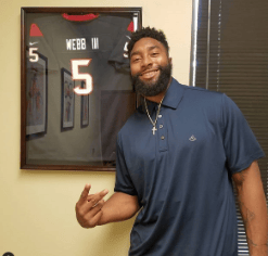 NFL star Joe Webb in his ColLo Apparel polo shirt!